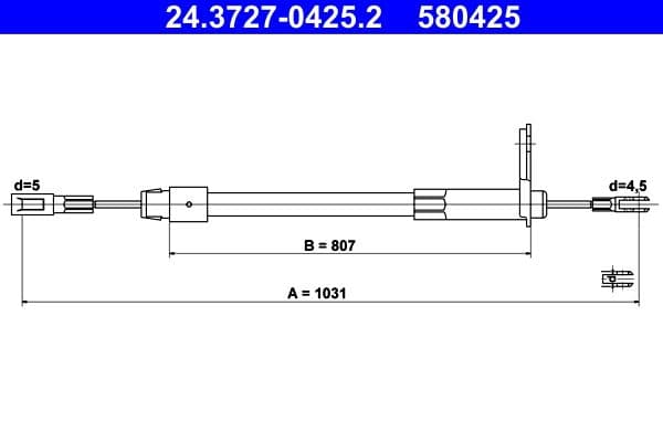 Cablu, frana de parcare ATE 24.3727-0425.2