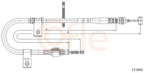 Cablu, frana de parcare COFLE 17.5041
