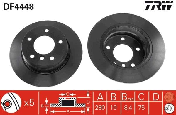 Disc frana TRW DF4448
