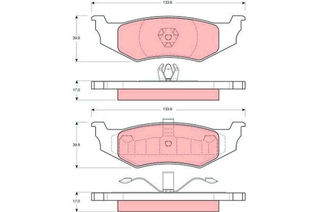 set placute frana,frana disc TRW GDB1234