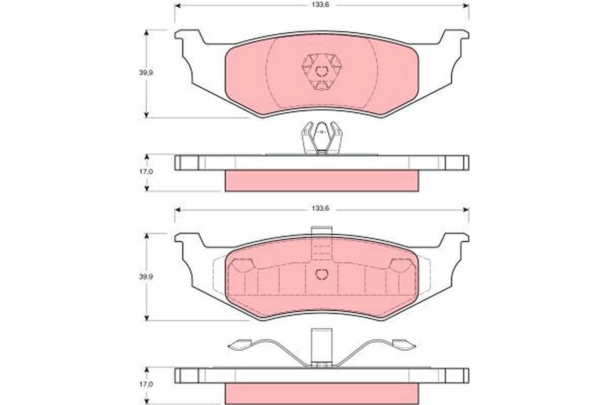 set placute frana,frana disc TRW GDB1234