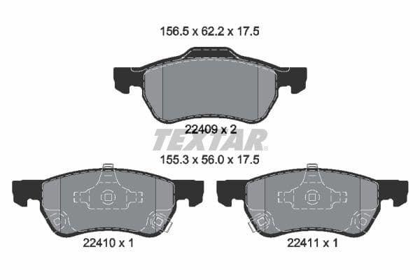 set placute frana,frana disc TEXTAR Q+ 2240901
