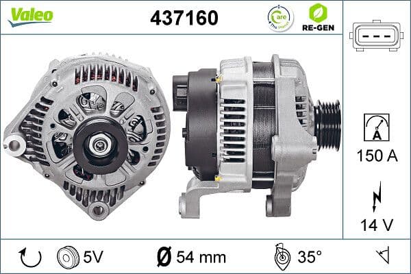 Generator / Alternator VALEO 437160