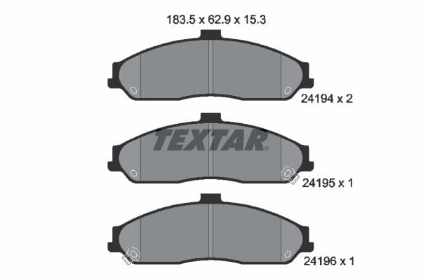 set placute frana,frana disc TEXTAR 2419401