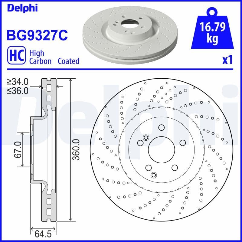 Disc frana DELPHI BG9327C