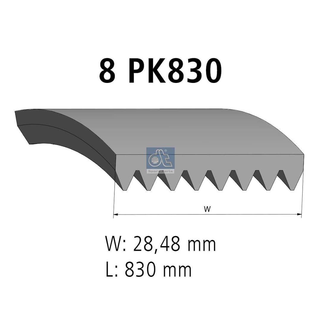 Curea transmisie cu caneluri DT Spare Parts 2.21058