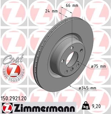 Disc frana ZIMMERMANN COAT Z 150.2921.20
