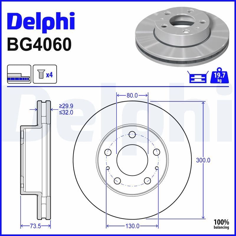 Disc frana DELPHI BG4060
