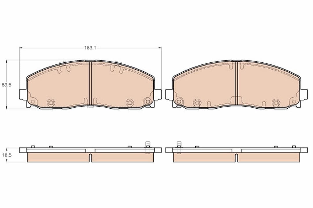set placute frana,frana disc TRW GDB1944