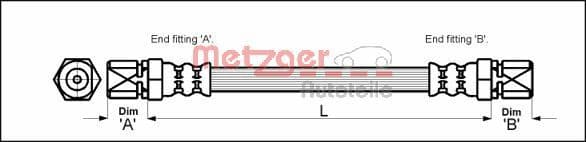 Furtun frana METZGER 4112813