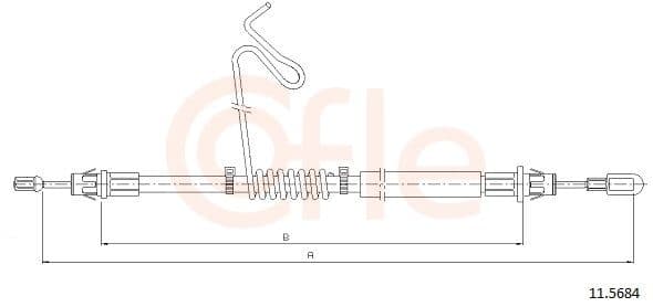 Cablu, frana de parcare COFLE 11.5684