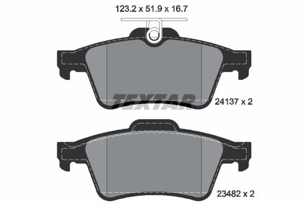 set placute frana,frana disc TEXTAR 2413701