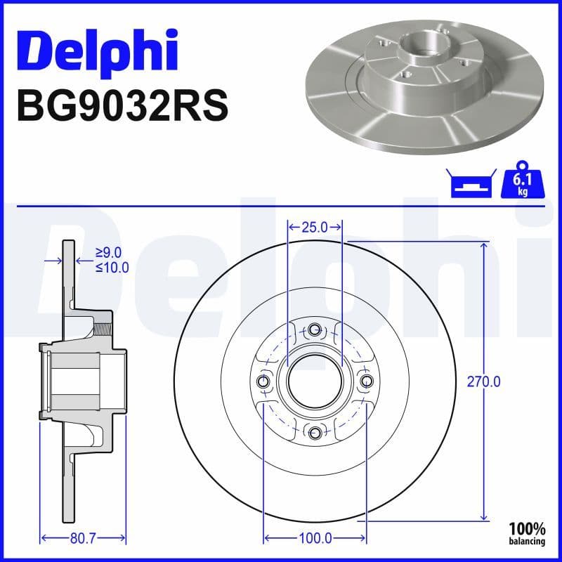 Disc frana DELPHI BG9032RS