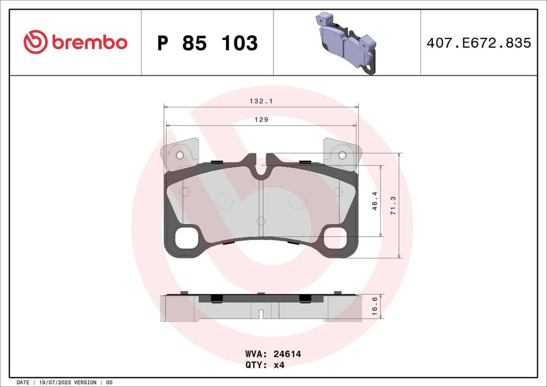 set placute frana,frana disc BREMBO PRIME LINE P 85 103