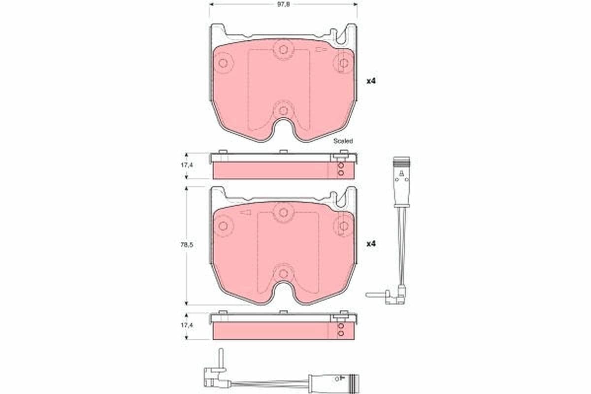 set placute frana,frana disc TRW GDB1599