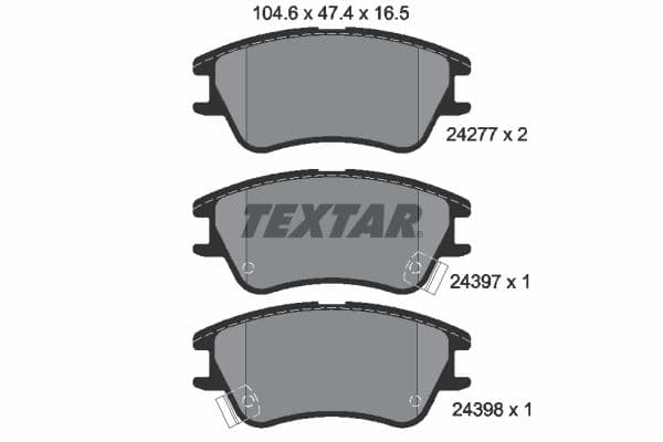 set placute frana,frana disc TEXTAR 2427701