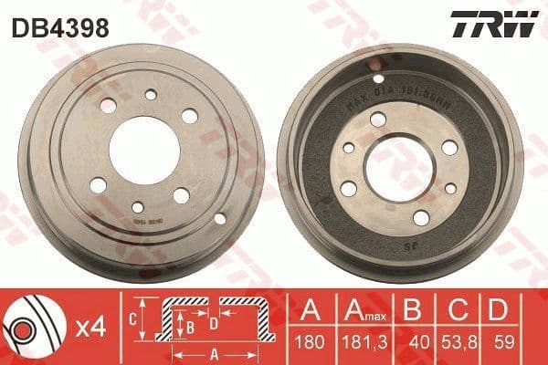 Tambur frana QWP WBDR101