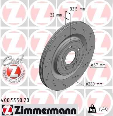 Disc frana ZIMMERMANN COAT Z 400.5550.20