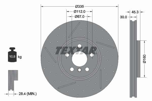 Disc frana TEXTAR PRO+ 92317105
