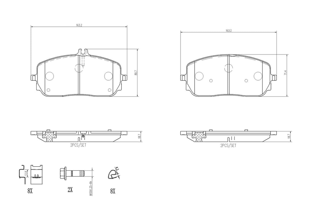 set placute frana,frana disc BREMBO PRIME LINE P 50 152