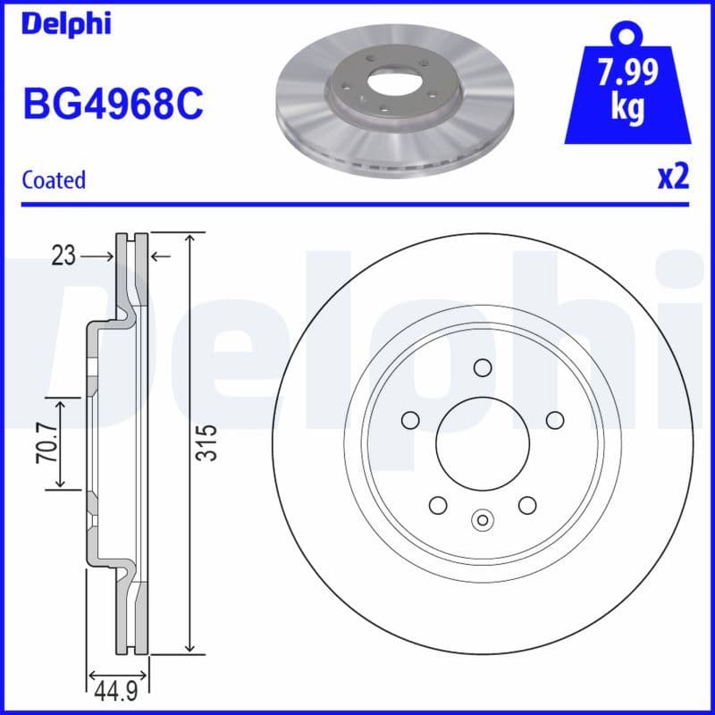 Disc frana DELPHI BG4968C