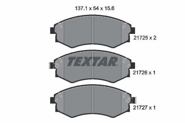 set placute frana,frana disc TEXTAR 2172502