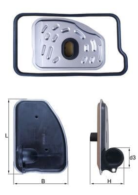 Filtru hidraulic, cutie de viteze automata MAHLE HX 238D