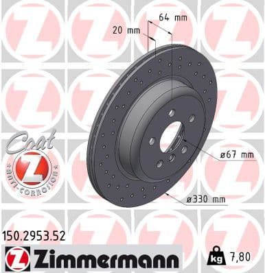 Disc frana ZIMMERMANN SPORT Z 150.2953.52