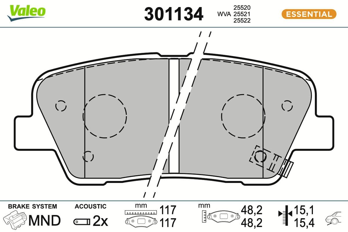 set placute frana,frana disc VALEO 301134