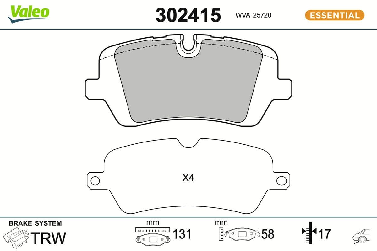 set placute frana,frana disc VALEO 302415