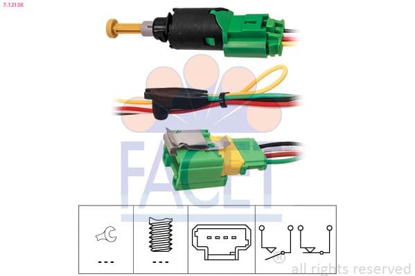 Comutator lumini frana FACET Made in Italy - OE Equivalent 7.1213K
