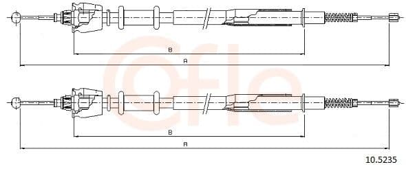 Cablu, frana de parcare COFLE 10.5235