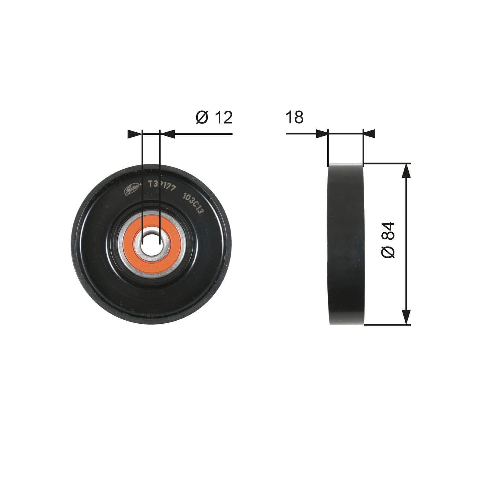 rola intinzator,curea transmisie GATES DriveAlign™ T39177
