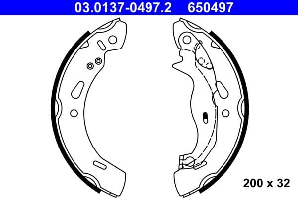 Set saboti frana ATE 03.0137-0497.2