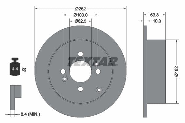 Disc frana TEXTAR 92161303