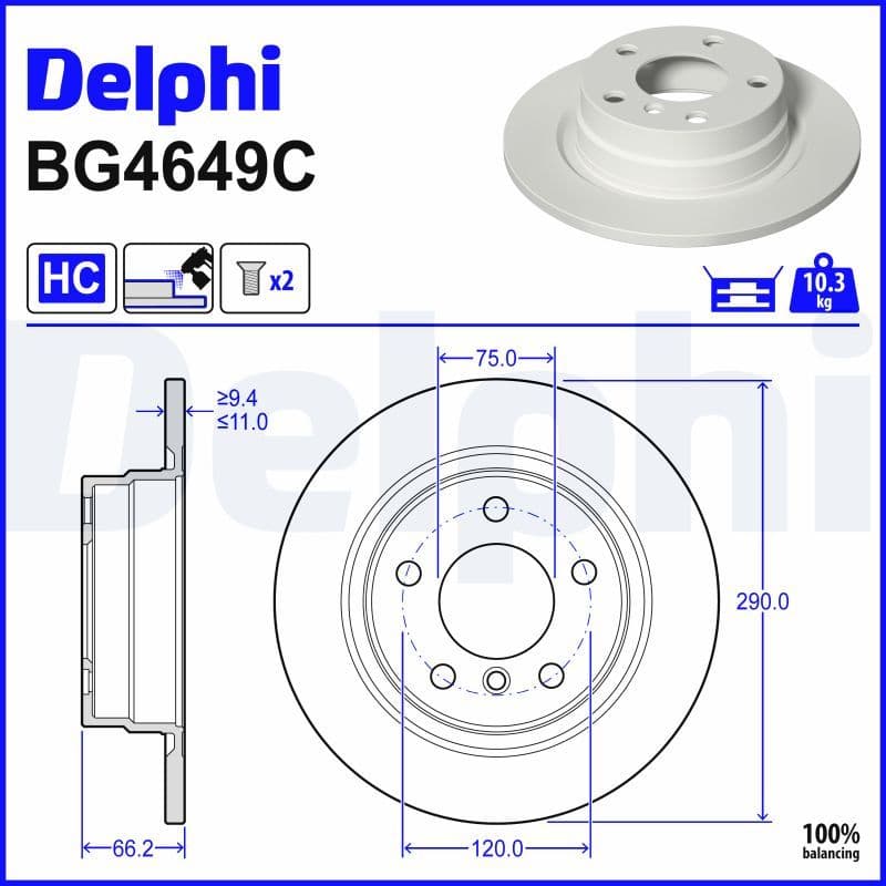 Disc frana DELPHI BG4649C