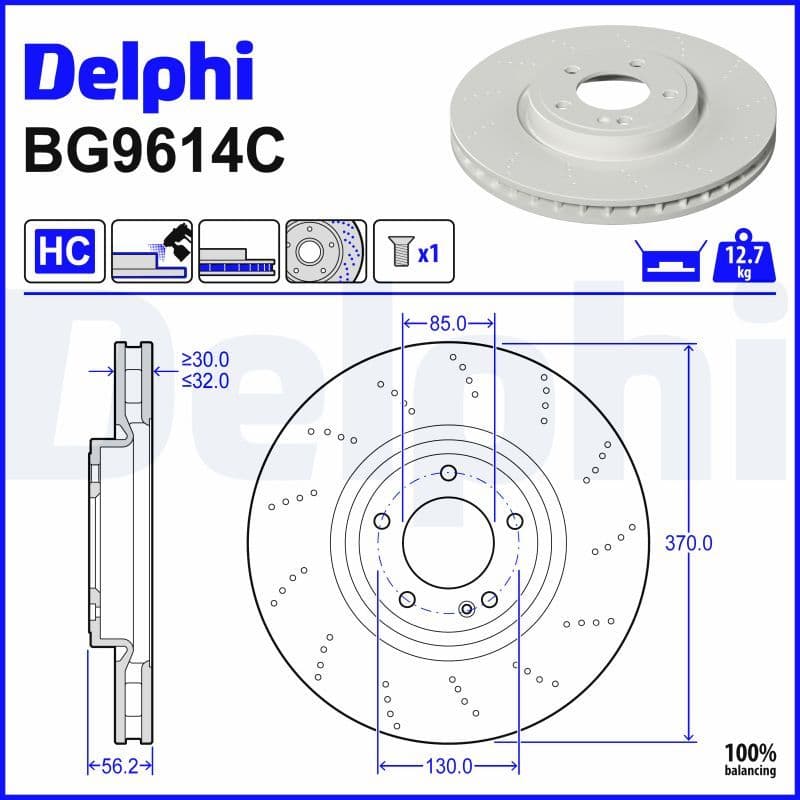 Disc frana DELPHI BG9614C