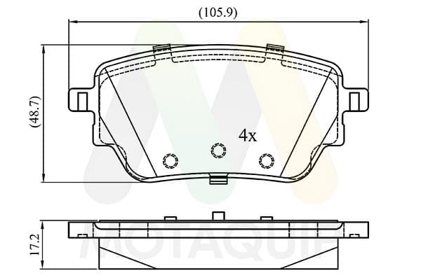 set placute frana,frana disc MOTAQUIP LVXL2073