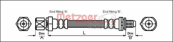 Furtun frana METZGER 4114730