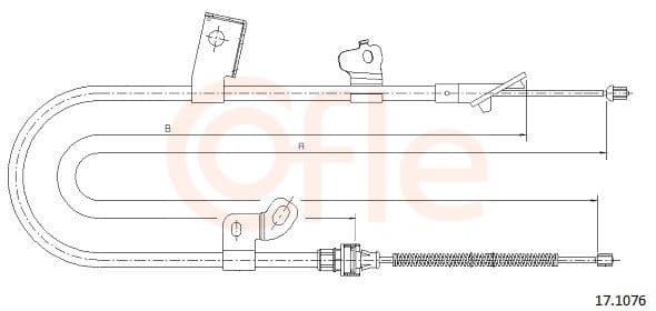 Cablu, frana de parcare COFLE 17.1076