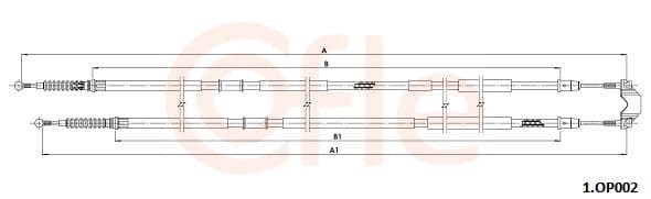 Cablu, frana de parcare COFLE 1.OP002