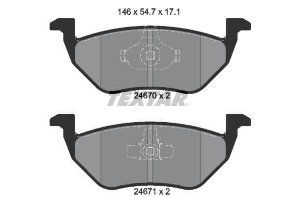 set placute frana,frana disc TEXTAR 2467001