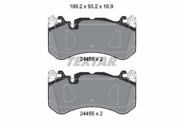 set placute frana,frana disc TEXTAR 2445503