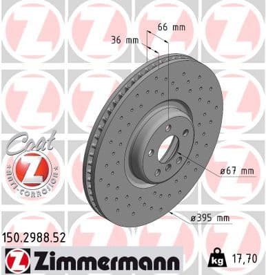 Disc frana ZIMMERMANN SPORT Z 150.2988.52