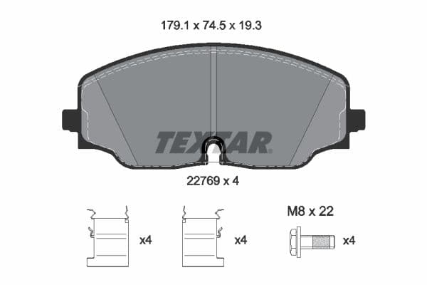 set placute frana,frana disc TEXTAR Q+ 2276901