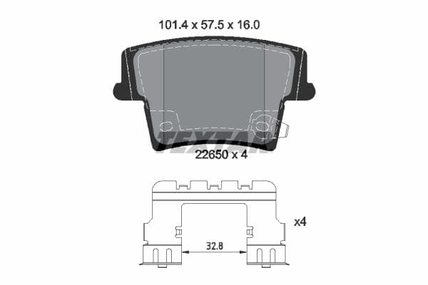 set placute frana,frana disc TEXTAR Q+ 2265001