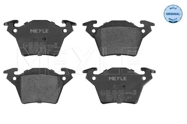 set placute frana,frana disc MEYLE -ORIGINAL: True to OE. 025 230 2017