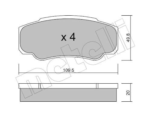 set placute frana,frana disc METELLI 22-0532-0