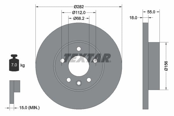 Disc frana TEXTAR PRO 92083703