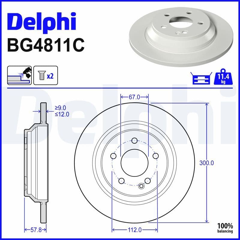 Disc frana DELPHI BG4811C